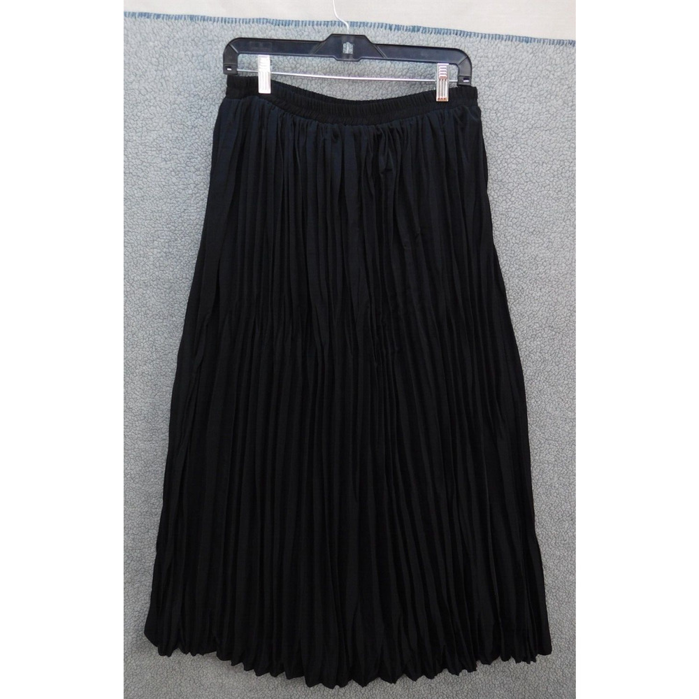 Tiramisu Women's M Pleated Black Skirt Long